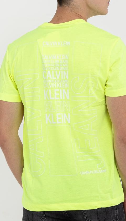  Calvin Klein Back Skater Print Erkek T-Shirt
