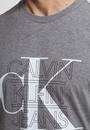  Calvin Klein Slim Fit Grafik Logo Baskılı Erkek Kısa Kollu T-Shirt