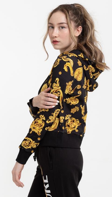  Versace Jeans Couture Fleece Print Gioielli Kapüşonlu Kadın Sweatshirt