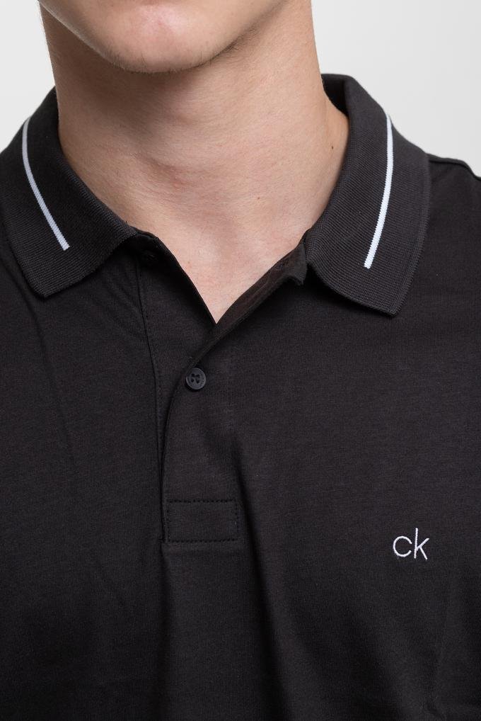  Calvin Klein 2 Tone Liquid Pique Polo T-Shirt