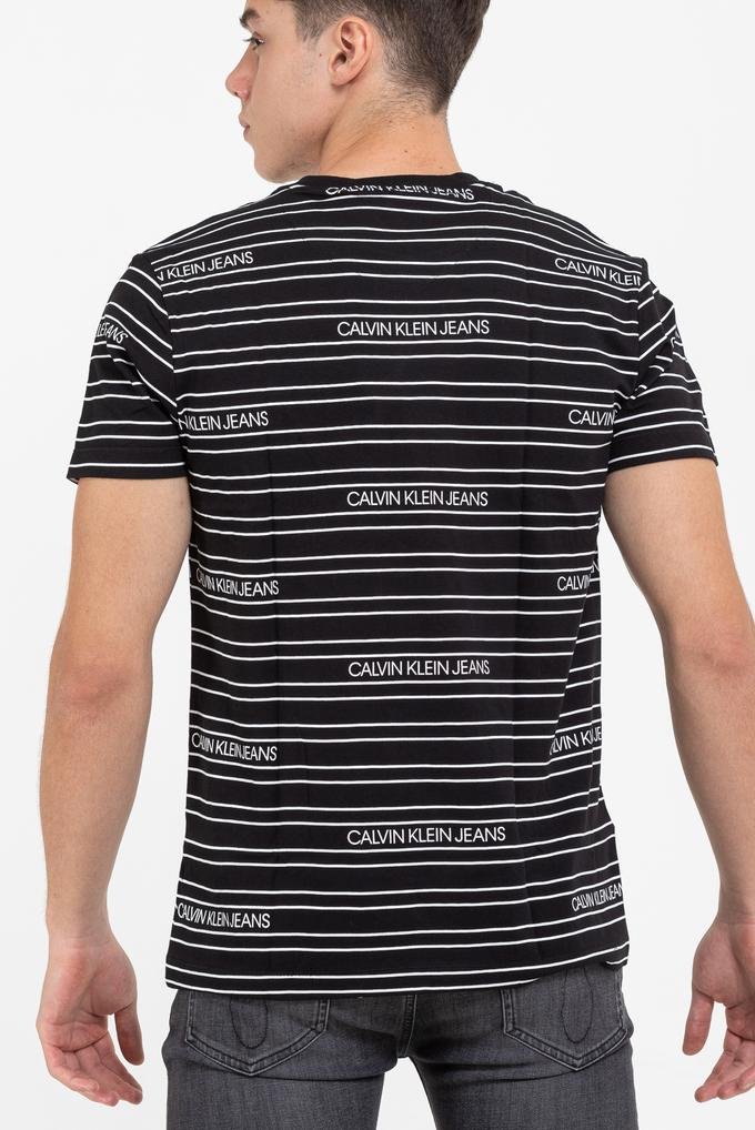  Calvin Klein Stripe Logo Erkek T-Shirt