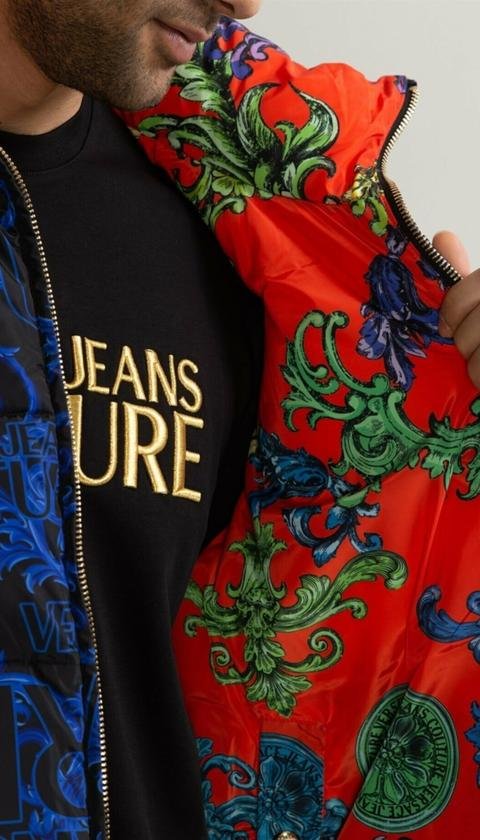  Versace Jeans Desenli Erkek Mont