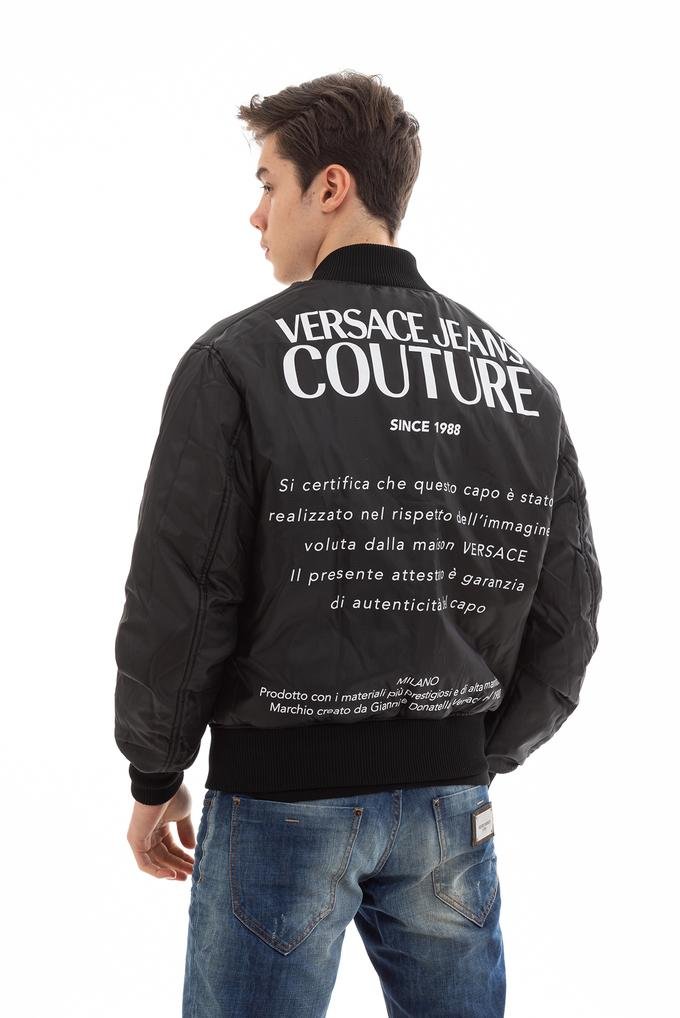  Versace Jeans Couture Erkek Çift Taraflı Baroque Logo Print Mont