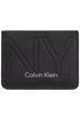 Calvin Klein Siyah %100 Deri CK NY Logolu Kartlık