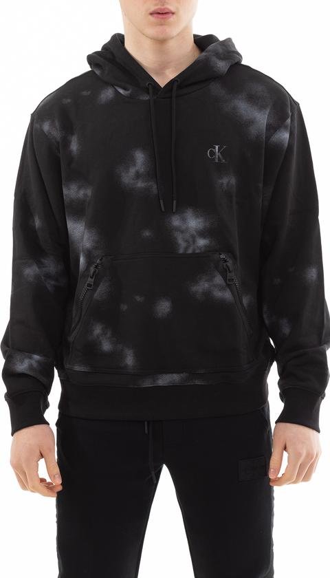  Calvin Klein Cloud Print Erkek Kapüşonlu Sweatshirt