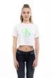 Calvin Klein Gel Print Monogram Logo Tee Kadın Bisiklet Yaka T-Shirt