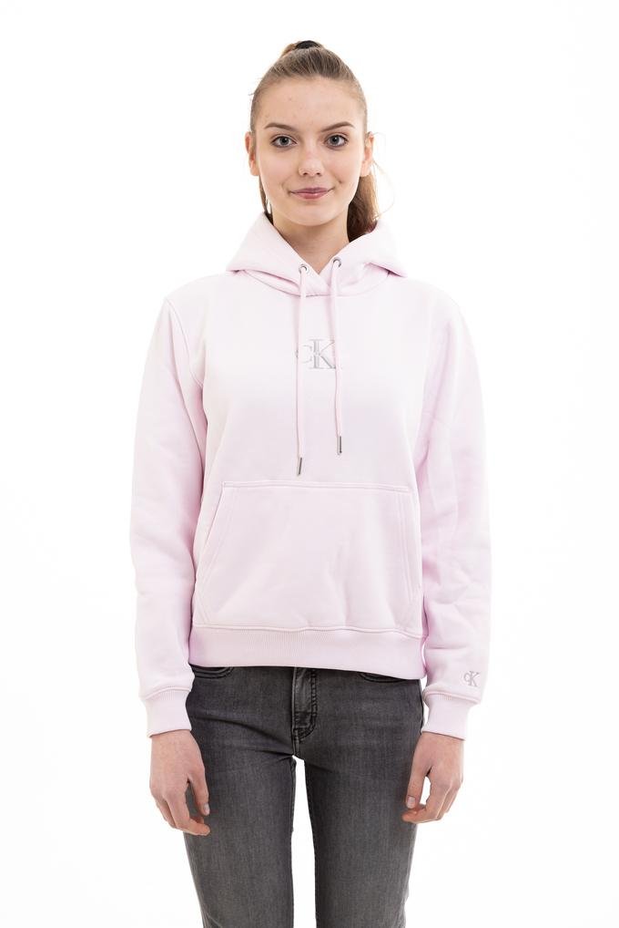  Calvin Klein Monogram Logo Hoodie Kadın Kapüşonlu Sweatshirt