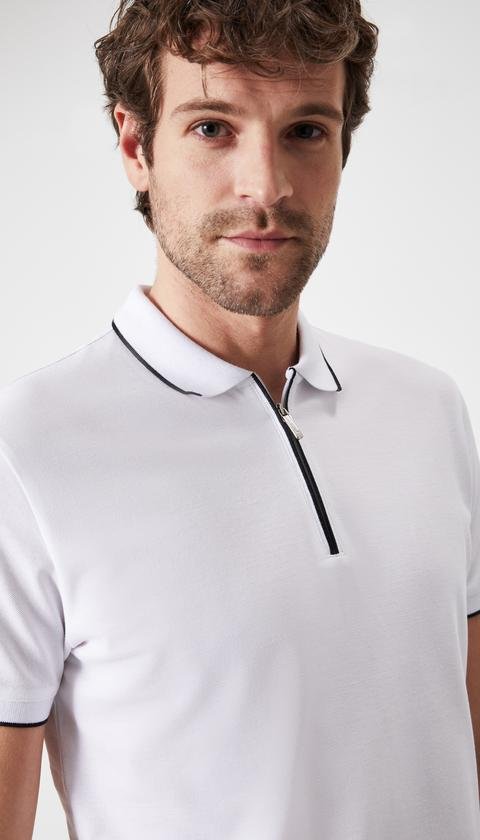  Boris Becker Erkek Fermuarlı Polo Yaka T-shirt