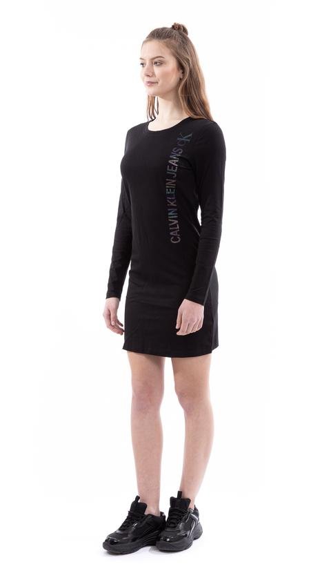  Calvin Klein Reflective Logo Dress L/S Kadın Elbise