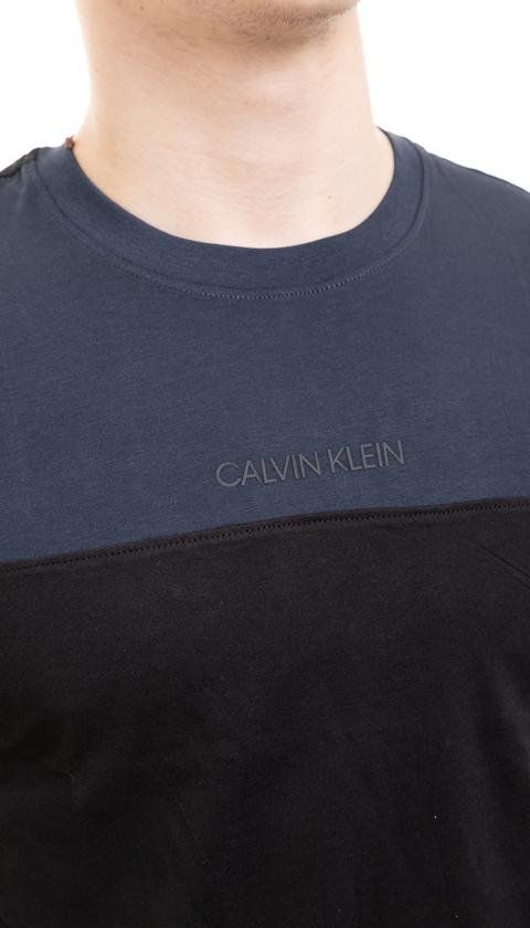  Calvin Klein Color Block T-Shirt Erkek Bisiklet Yaka T-Shirt