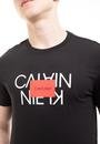  Calvin Klein Text Reversed Logo T-Shirt Erkek Bisiklet Yaka T-Shirt