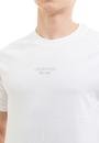  Calvin Klein Center Logo Stretch T-Shirt Erkek Bisiklet Yaka T-Shirt
