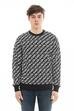 Calvin Klein Aop Diagonal Logo Crew Neck Erkek Sweatshirt
