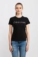 Calvin Klein Slim Fit Metallic Logo Tee Kadın Bisiklet Yaka T-Shirt