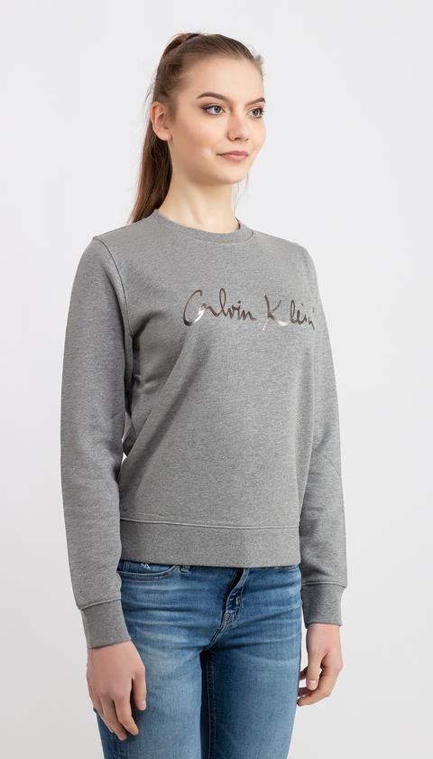  Calvin Klein Signature Calvin Sweatshirt Kadın Bisiklet Yaka Sweatshirt