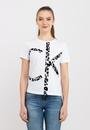  Calvin Klein Regular Fit Ss Ck Print Tee Kadın Bisiklet Yaka T-Shirt