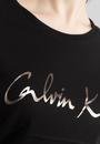  Calvin Klein Regular Ss Signature Calvin Tee Kadın Bisiklet Yaka T-Shirt
