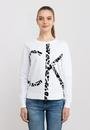  Calvin Klein Leopard Ck C-Neck Sweatshirt Kadın Bisiklet Yaka Sweatshirt