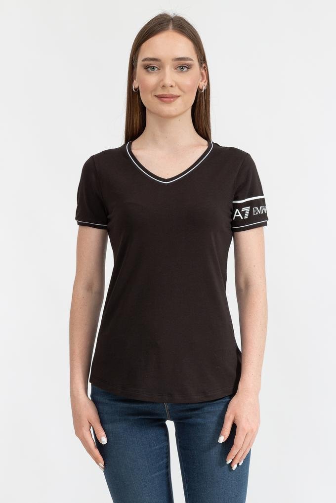  EA7 Kadın Regular Fit V Yaka T-Shirt