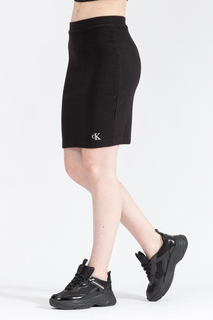  Calvin Klein Slub Rib Mini Skirt Kadın Etek