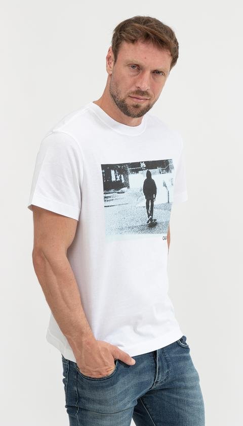  Calvin Klein Urban Skater Box S/S Tee Erkek Bisiklet Yaka T-Shirt