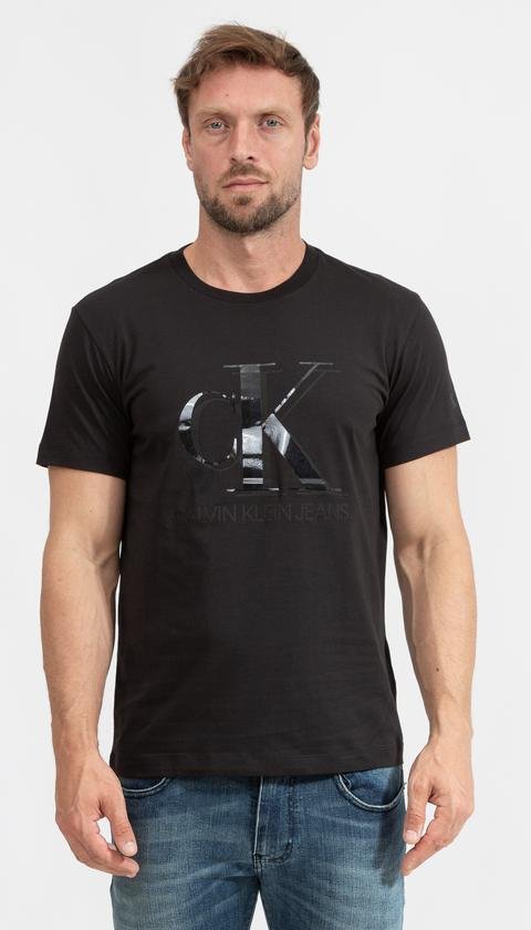  Calvin Klein Ck Monogram Waterbase Tee Erkek Bisiklet Yaka T-Shirt