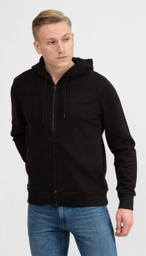  Calvin Klein Tonal Color Block Zip Hoodie Erkek Fermuarlı Sweatshirt