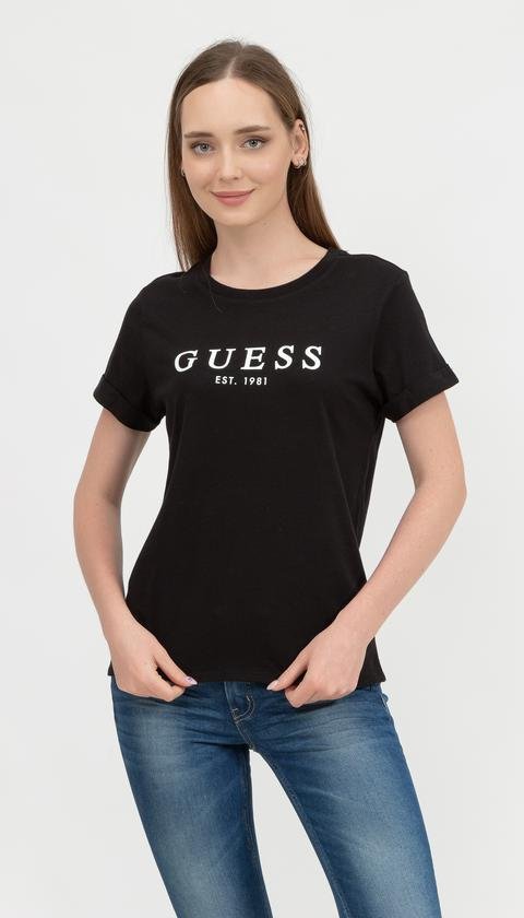  Guess Kadın Bisiklet Yaka T-Shirt