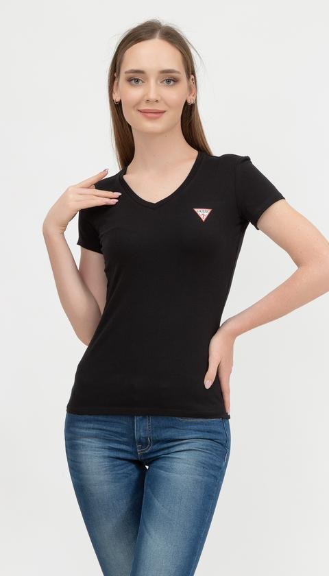  Guess Kadın V Yaka T-Shirt