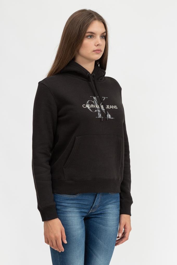  Calvin Klein Reptile Monogram Hoodie Kadın Kapüşonlu Sweatshirt