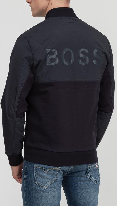  Boss Skiles Erkek Fermuarlı Sweatshirt