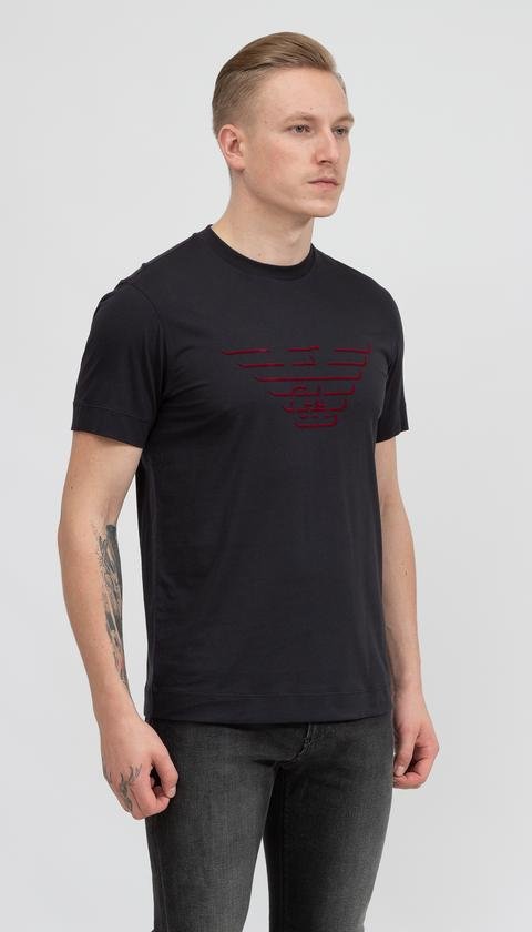  Emporio Armani GA Eagle Logo Pamuklu Kısa Kollu Erkek T-Shirt