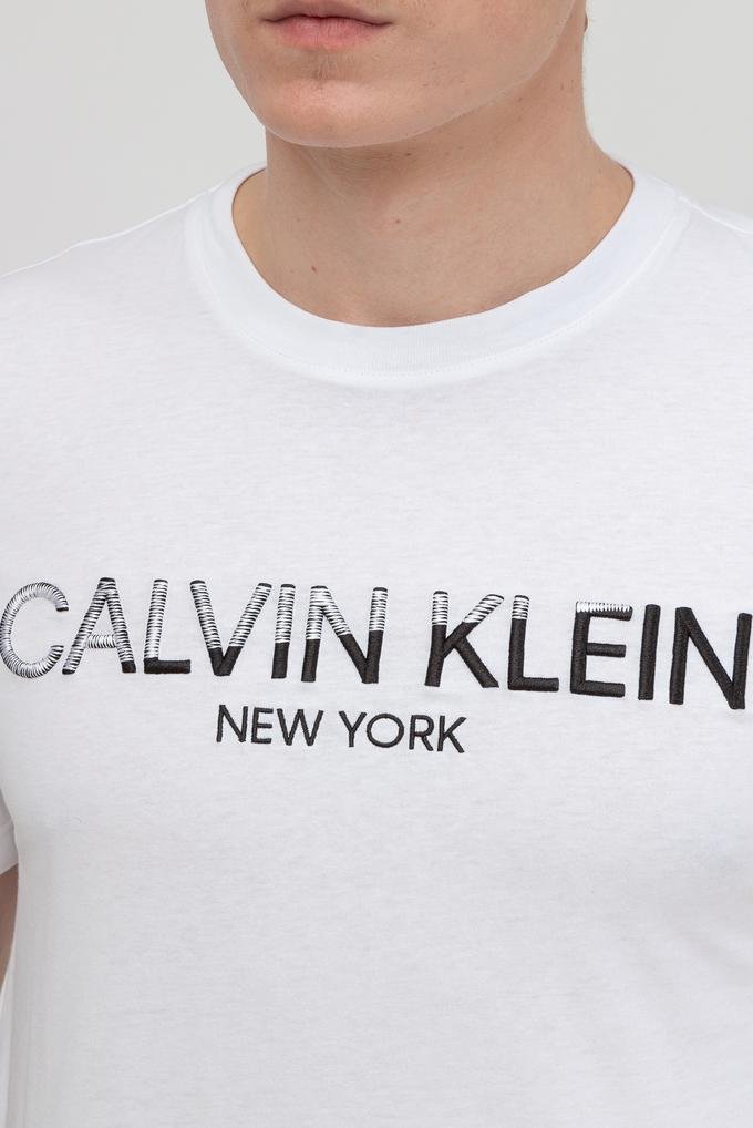  Calvin Klein Multi Embroidery T-Shirt Erkek Bisiklet Yaka T-Shirt