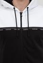  Calvin Klein Logo Stripe Zip-Through Hoodie Erkek Fermuarlı Sweatshirt