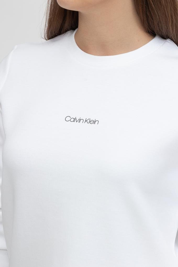  Calvin Klein Mini Calvin Klein Sweatshirt Kadın Bisiklet Yaka Sweatshirt