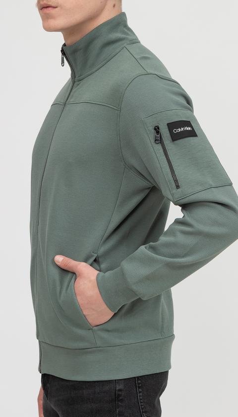  Calvin Klein Texture Block Zip Jacket Erkek Fermuarlı Sweatshirt