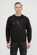 Calvin Klein Leather Monogram Crew Neck Erkek Bisiklet Yaka Sweatshirt