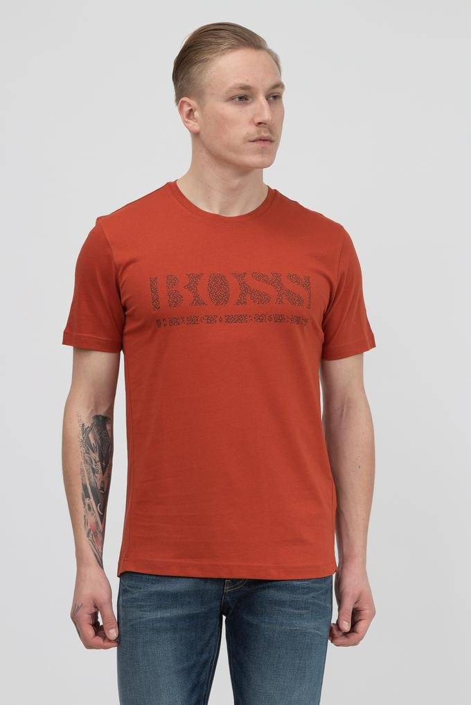  Boss Tee Pixel Erkek Bisiklet Yaka T-Shirt