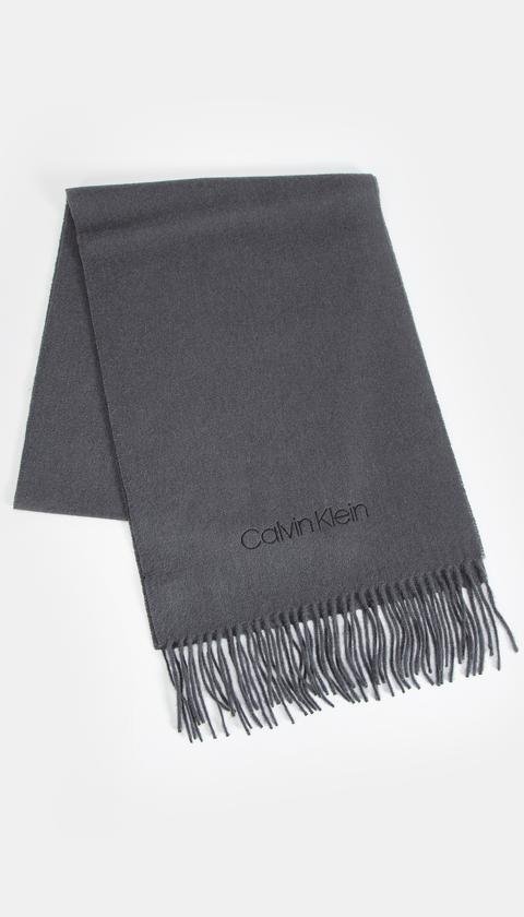  Calvin Klein Basic Wool Woven Scarf 35X180Cm Erkek Atkı