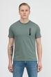 Calvin Klein Rubberized Zip Pocket T-Shirt Erkek Bisiklet Yaka T-Shirt