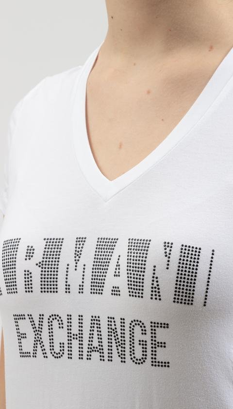  Armani Exchange Kadın V Yaka T-Shirt