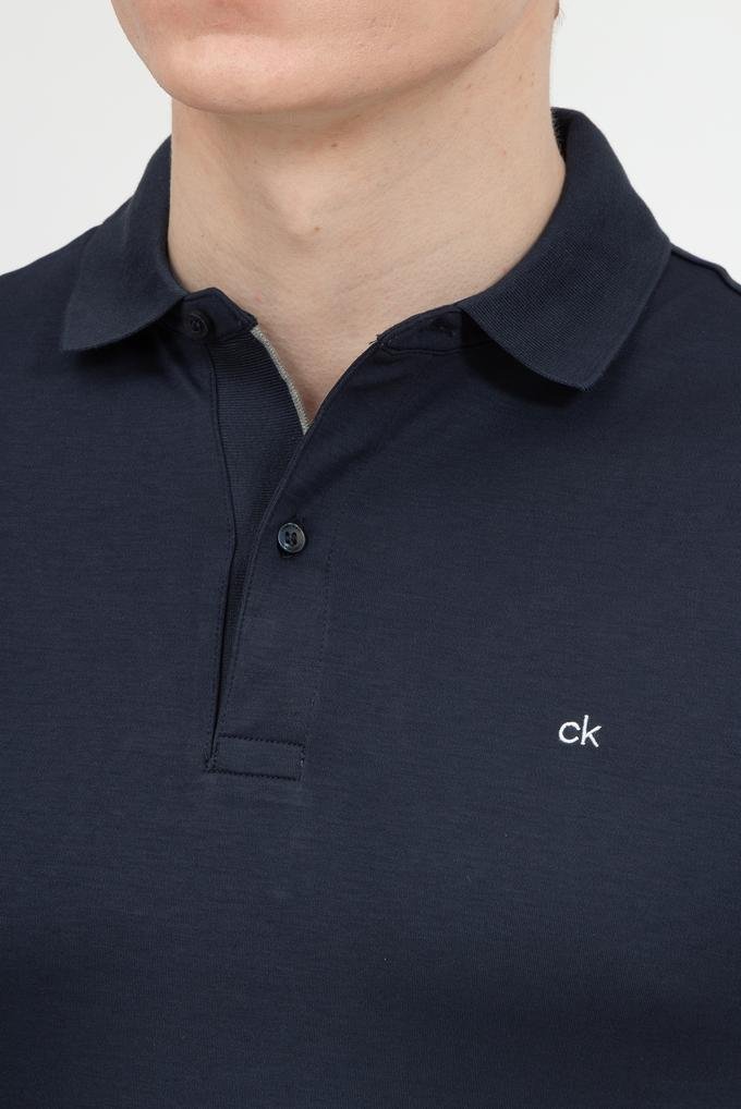  Calvin Klein Liquid Touch Slim Ls Polo Erkek Polo Yaka T-Shirt
