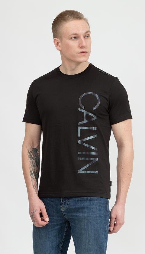 Calvin Klein Iconic Abstract Logo T-Shirt Erkek Bisiklet Yaka T-Shirt