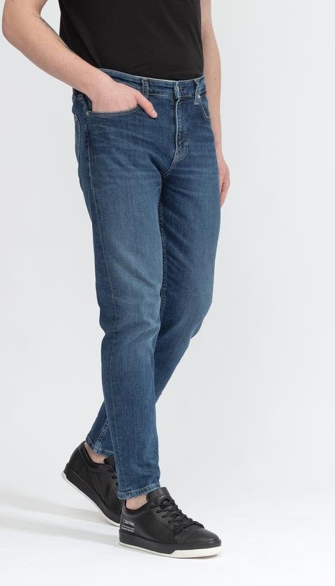 Calvin Klein Slim Tapered Flex Mid Blue Erkek Jean Pantolon