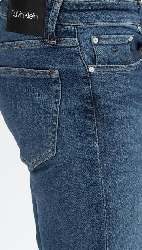  Calvin Klein Slim Tapered Flex Mid Blue Erkek Jean Pantolon