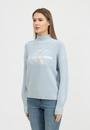  Calvin Klein Two Tone Monogram Loose Sweater Kadın Triko