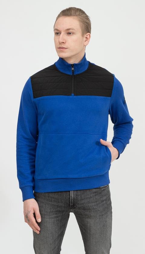  Calvin Klein Technical Zip Mock Neck Erkek Fermuarlı Sweatshirt
