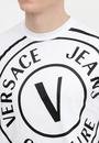  Versace Jeans Couture R Centered Vemblem Erkek Bisiklet Yaka T-Shirt