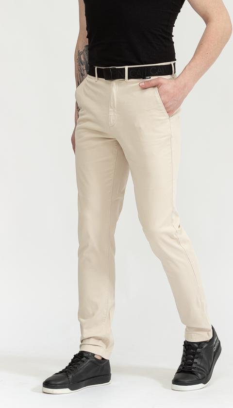  Calvin Klein Slim Fit Garment Dye Chino Belt Erkek Chino Pantolon