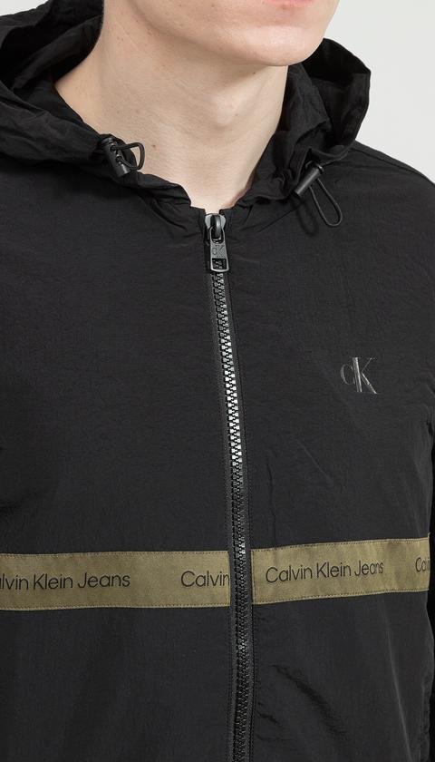  Calvin Klein Contrast Tape Windbreaker Erkek Rüzgarlık
